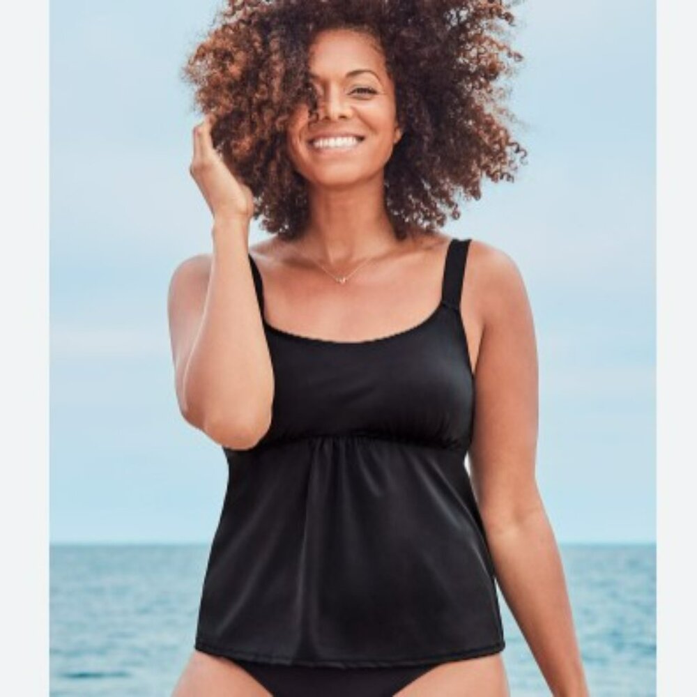 Swimsuits for All Flared Tankini Top 22
